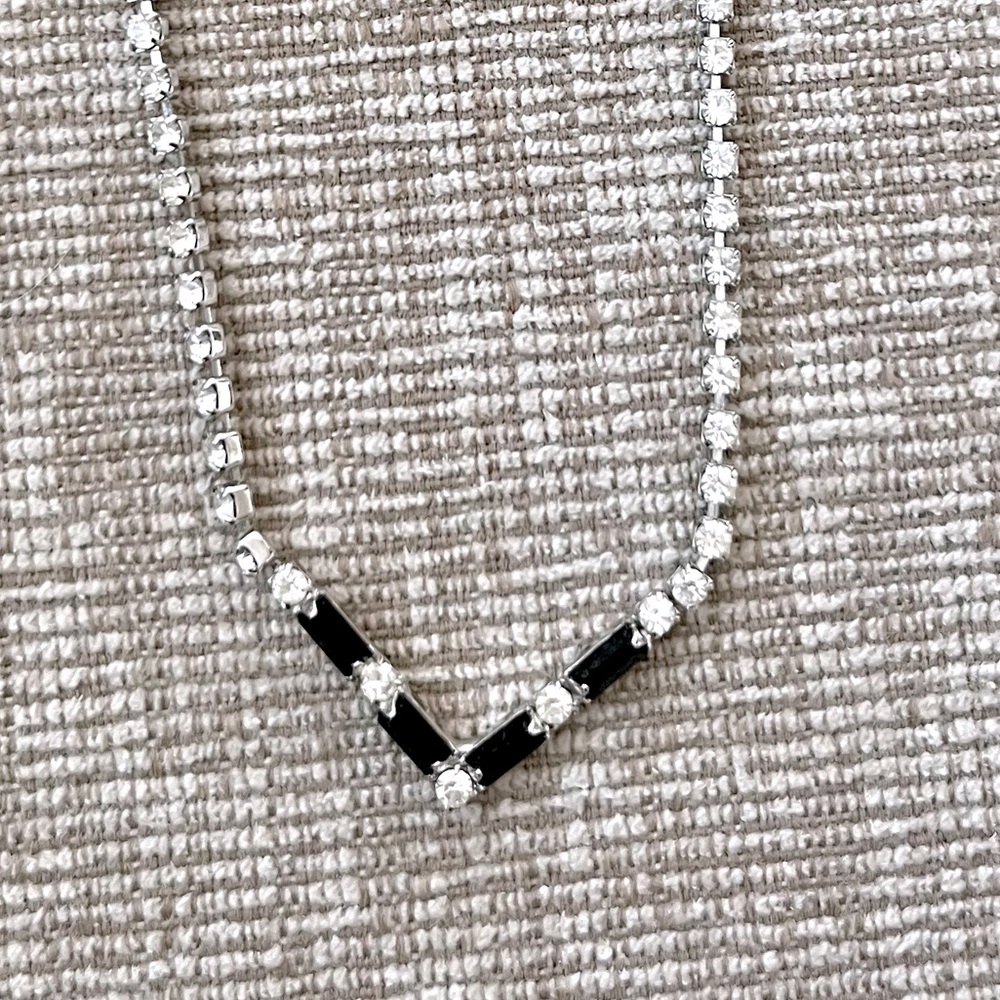 Dainty rhinestone choker
